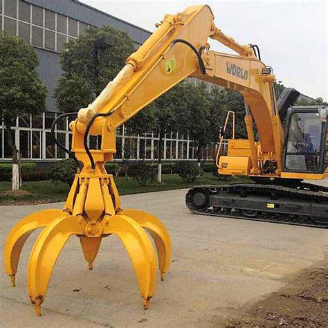 Factory Direct Sale Excavator 360 degree Rotation Hydraulic Orange Peel Grab Steel Scrap Grapple