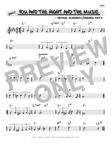 You And The Night And The Music by Howard Dietz Sheet Music for Real ...