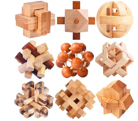 wooden puzzle set ---- wooden puzzle set for adult as gift.