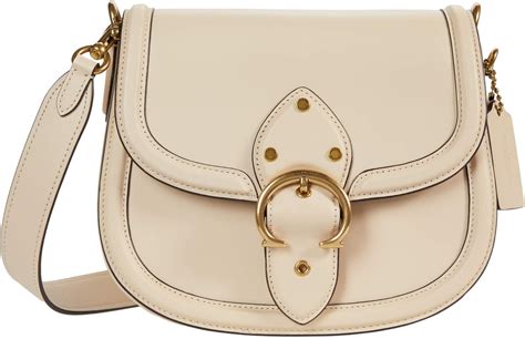 COACH Glovetanned Leather Beat Saddle Bag B4/Ivory One Size: Amazon.ca: Shoes & Handbags