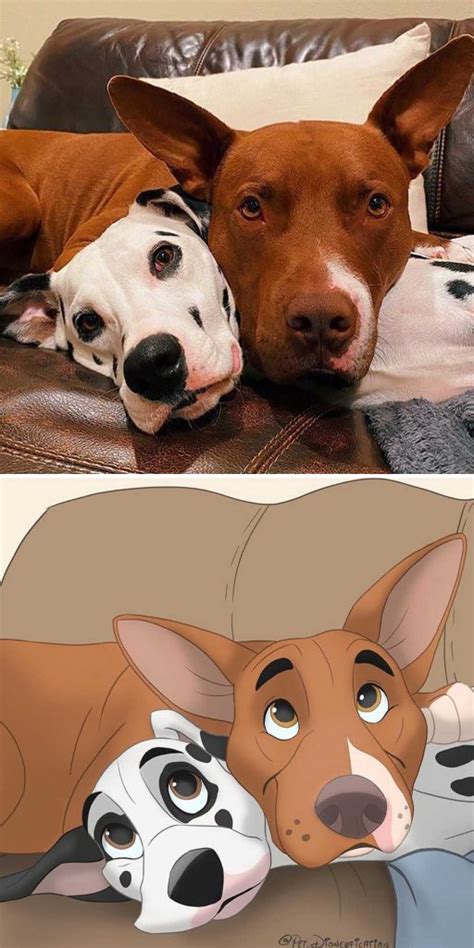 Amazing Illustrator “Disneyfies” Peoples’ Dogs Into Disney Characters