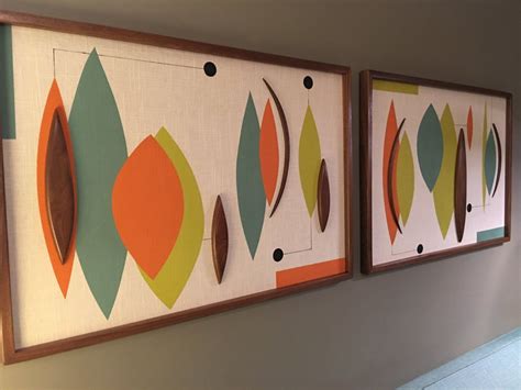 Mid Century Modern Wall Art Witco Inspired the Sonoma 35x24 set of 2 Modern Retrograde - Etsy ...