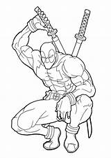 Awesome Deadpool coloring page  Download Print Or Color Online For Free sketch template