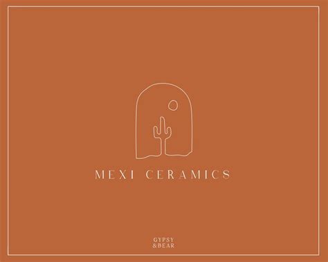 Premade Logo, Ceramic Logo, Desert Logo, Cactus Logo. Cacti Logo, Sun Logo, Boho Logo, Handmade ...