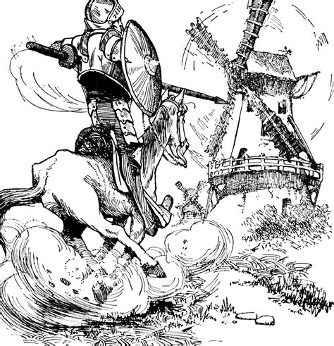 Don Quixote | ClipArt ETC | Don quixote, Clip art, Tilting at windmills