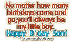 Happy 15th Birthday Son Quotes. QuotesGram