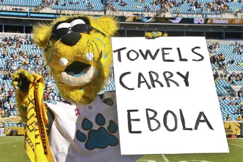 Jacksonville Jaguars Mascot Jokes 'Terrible Towels' Carry Ebola ...