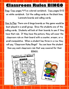 Classroom Rules BINGO by Brittany Melzer | Teachers Pay Teachers