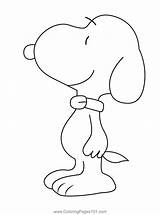 Stand Snoopy Coloring Page For Kids  Free Printable sketch template