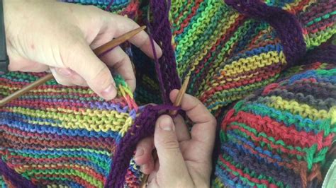 Icord join for two pieces of knitting - scrappydaisyknits - YouTube