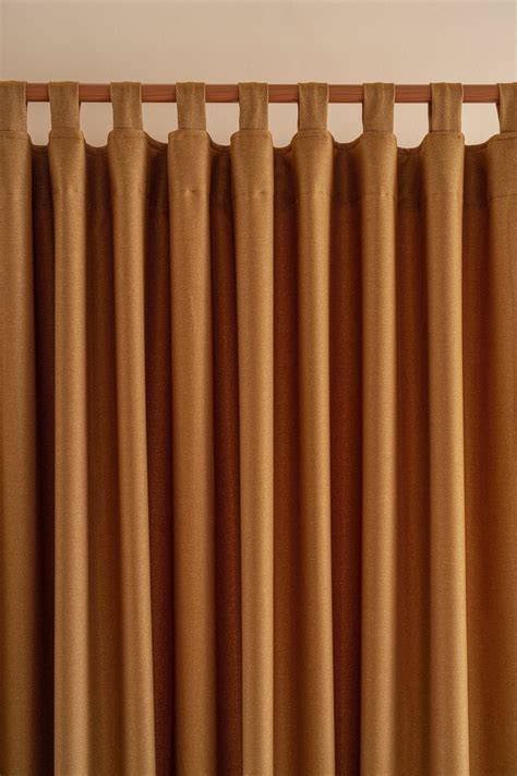 Herringbone Pattern Linen Curtains, 25 Colors, Tab Top, Back Tab, Grommet, Rod Pocket Hanging ...