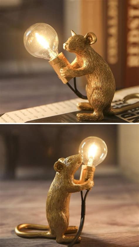 Mouse led table lamp in 2021 | House gifts, Lamp, Animal lamp