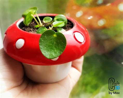 Cute Mushroom planter small plant pot mini planter 3d | Etsy | Diy clay ...
