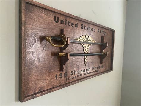 NCO Sword Wall Display U.S. Army Sword Display Marines - Etsy