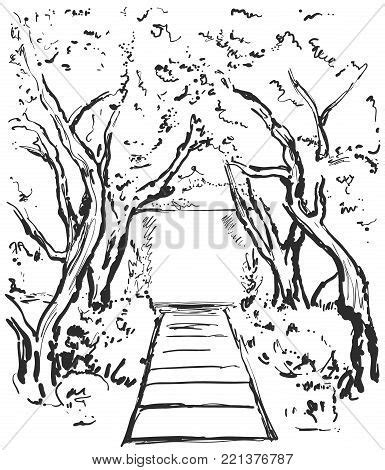 Pathway Drawing at GetDrawings | Free download