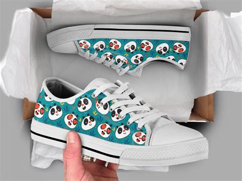 Panda Face Shoes | Custom Canvas Sneakers For Kids & Adults