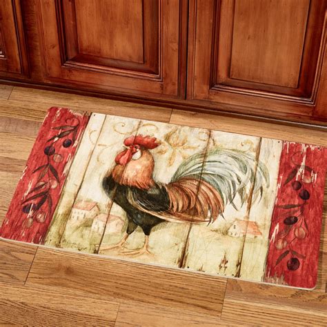 Rustic Rooster Kitchen Comfort Mat | Rooster kitchen, Rooster kitchen decor, Comfortable kitchen