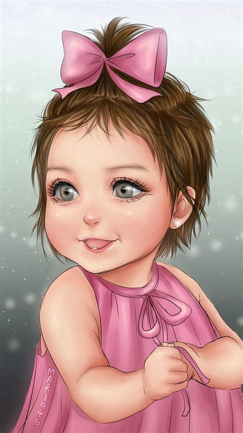 Baby Girl Cartoon Cute