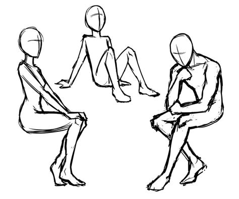 Manga Poses - a drawing guide for sitting and standing. | Drawing poses, Drawing people, Figure ...