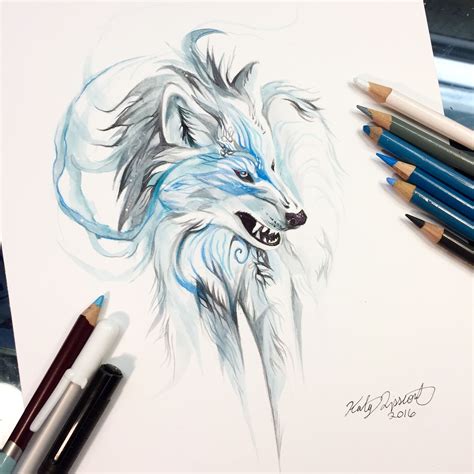 Amazing Drawings, Cool Drawings, Animal Drawings, Wolf Drawing, Painting & Drawing, Winter ...