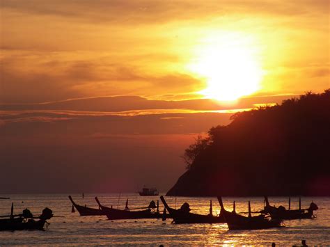 Phuket, Thailand at Sunset with Longtail boats | Phuket, Sunset, Favorite places