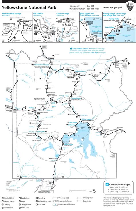 Yellowstone trail map - Ontheworldmap.com