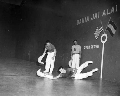 Florida Memory - Jai-alai players at the frontons - Dania, Florida