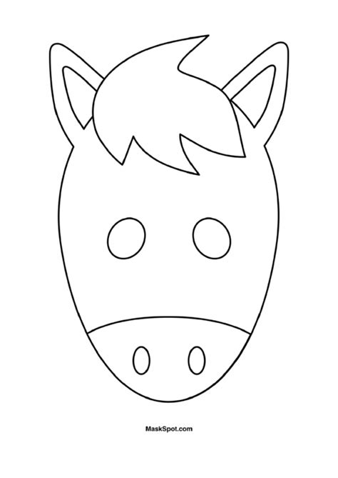 Horse Mask Template Printable - Printable Templates Free