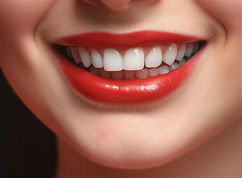 Premium AI Image | A woman with red lipstick and a smile