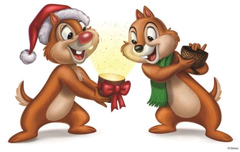 Cheerful Chip and Dale Celebrate the Holidays