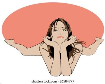 Vector Illustration Nude Woman Laying On: Stock-Vektorgrafik (Lizenzfrei) 26584777 | Shutterstock