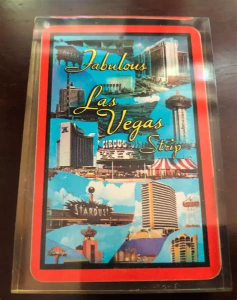 VINTAGE LUCITE LAS Vegas Strip Paperweight Souvenir Sites Casino Caesers $9.99 - PicClick