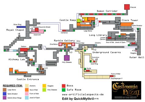 Castlevania Puzzle: Encore of the Night Maps - Castlevania Crypt.com