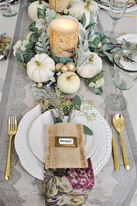 A Simple Beautiful Way to Decorate Your Dining Table for Fall — 2 Ladies & A Chair