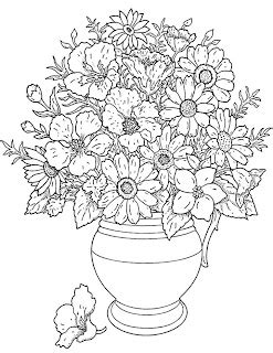Free Flower Coloring Pages For Adults - Flower Coloring Page