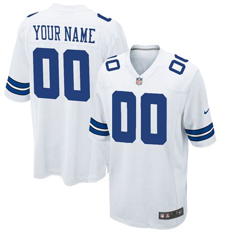 Dallas Cowboys White Custom Game Jersey - jerseys2021