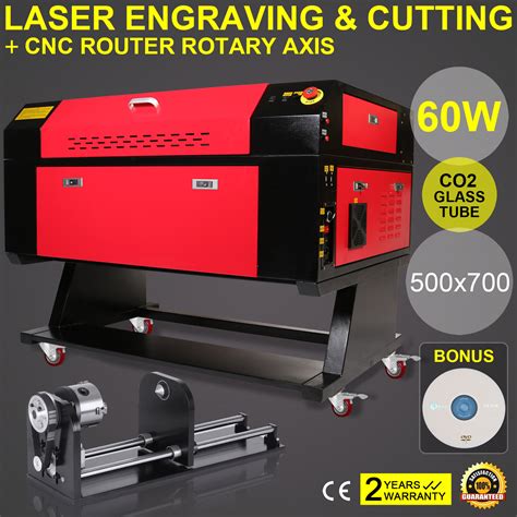 60w Co2 Laser Engraving Cutting Machine 500x700mm Wood Working W/ Rotary Axis for sale from ...