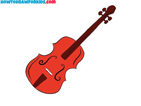 How to Draw a Violin - Easy Drawing Tutorial For Kids