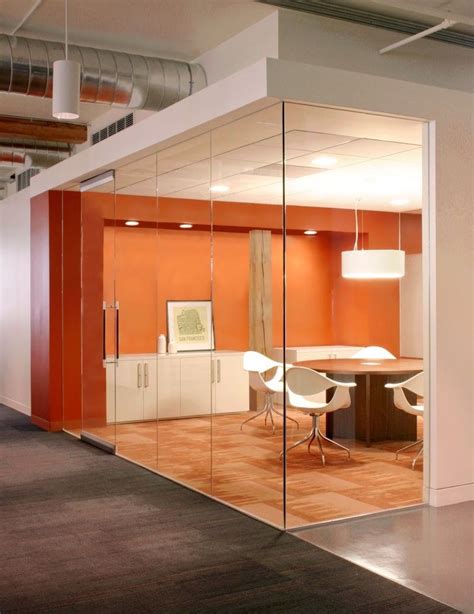 Dolby's Orange Conference Room Design Chic Office Space, Office Meeting Room, Cool Office ...
