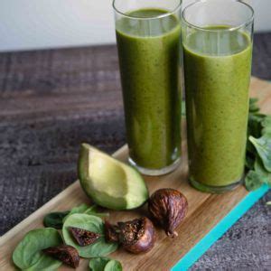 Green Smoothie with Avocado & Dried Figs | Valley Fig Growers | Recipe in 2020 | Fiber smoothie ...