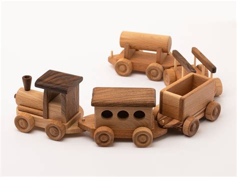 Wooden Train Set Wooden Trains Gifts for Kids - Etsy