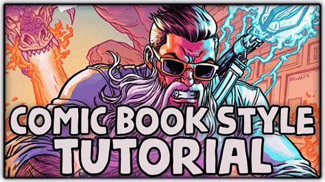 Comic Book Art Style Process Tutorial - Super Easy! - YouTube