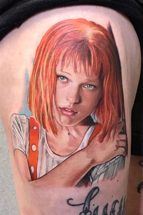 Milla Jovovich as Leeloo from ‘The Fifth Element’ | Girl tattoos, Elements tattoo, Tattoos with ...