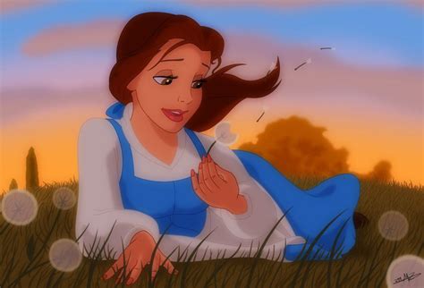 Belle and her dandelions... | Disney princess fan art, Belle disney ...