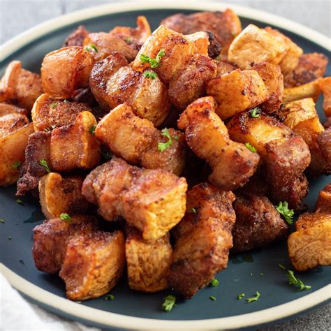 Air Fryer Pork Belly (Easy, Savory & Crispy Pork Belly Bites Without Sugar)