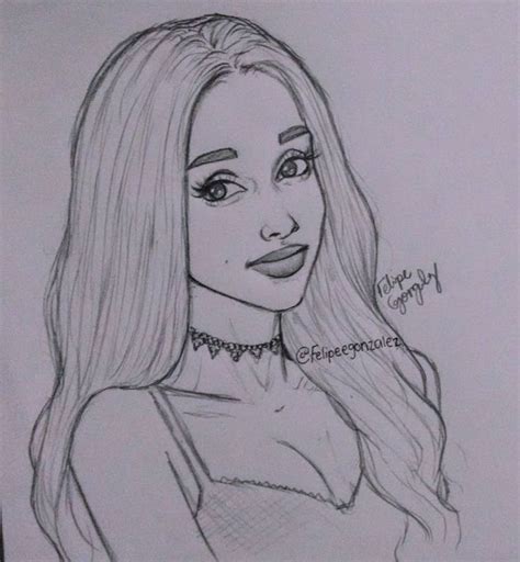 Disegni facili ariana grande | Ariana grande drawings, Beautiful pencil ...