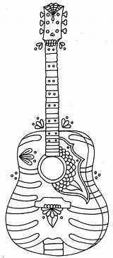 Yucca Flats NM Wenchkins Coloring Pages  Skele Guitar sketch template