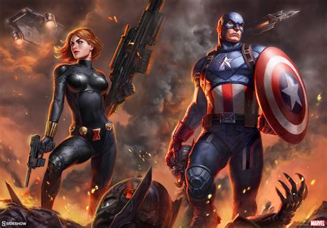 The Geeky Nerfherder: #CoolArt: 'Captain America & Black Widow' by Alex Pascenko & Ian MacDonald