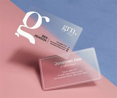Frosted Plastic Business Card Printing, Print Custom Frosted Plastic Business Cards Online
