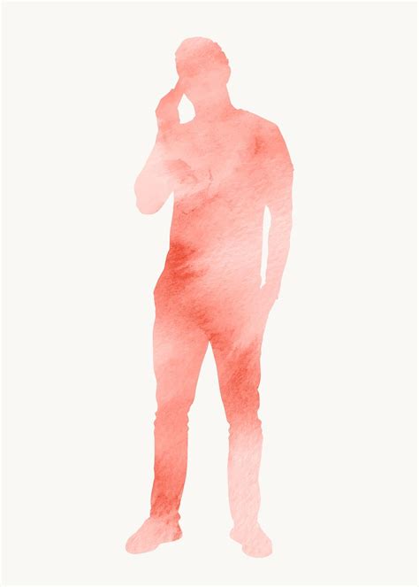 Man on the phone silhouette | Premium Vector - rawpixel